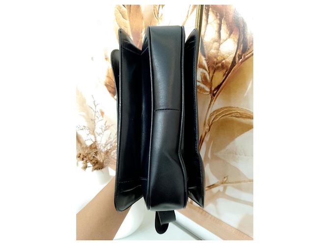 Classic Box Céline Crecy Vintage Handtasche aus schwarzem Leder - Ansicht 11