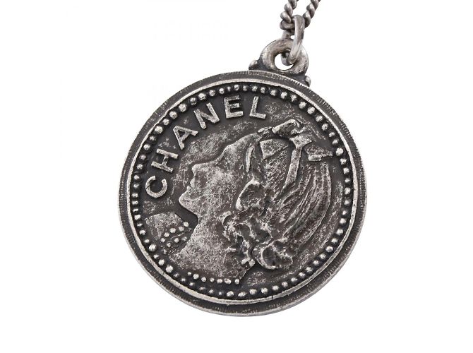Collana con moneta Mademoiselle CHANEL Argento - vista 2