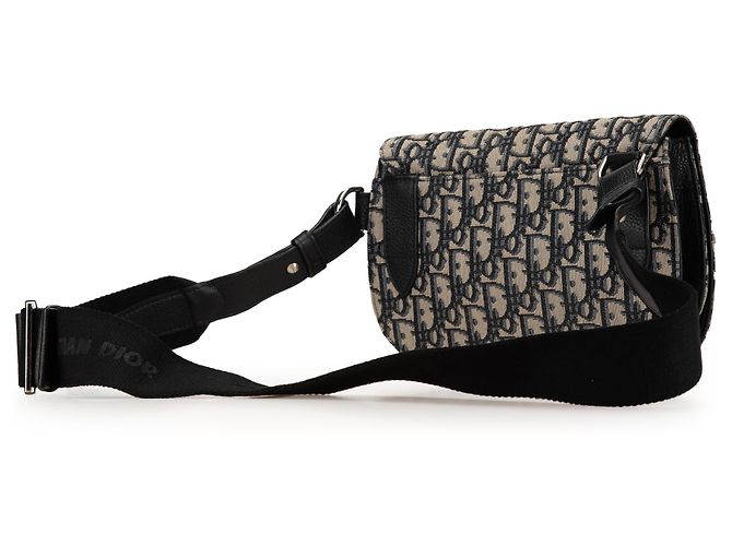 Borsa messenger Saddle in tela blu obliqua Dior Blu navy - vista 2