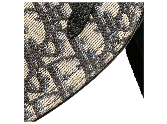 Borsa messenger Saddle in tela blu obliqua Dior Blu navy - vista 8