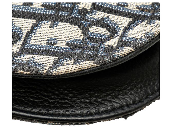 Borsa messenger Saddle in tela blu obliqua Dior Blu navy - vista 9