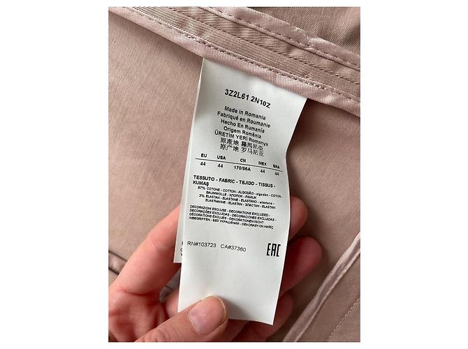 Gabardina de algodón Emporio Armani Rosa - vista 7