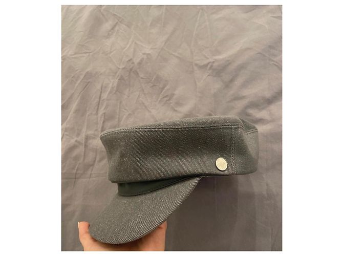 Cappellino Hermès Dani grigio scuro cotone Grigio antracite - vista 2