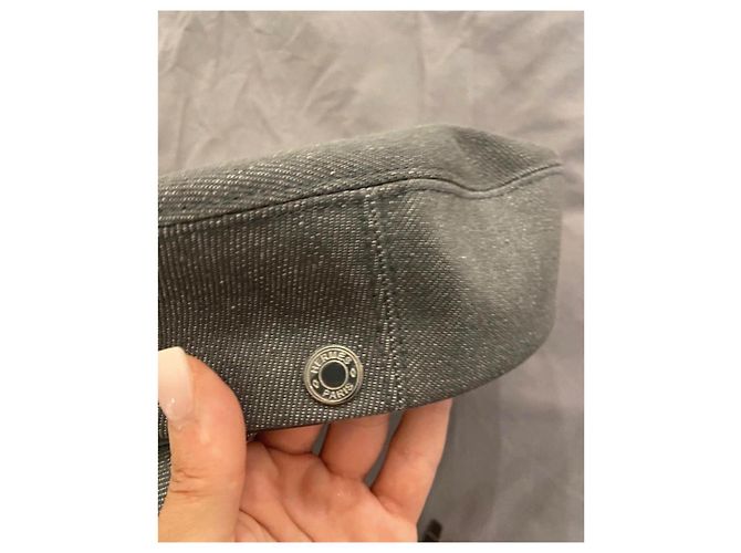 Cappellino Hermès Dani grigio scuro cotone Grigio antracite - vista 3