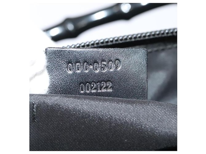 Borsa a mano GUCCI in nylon 2 vie nera argento 000 0509 Auth ep5500 Nero - vista 12