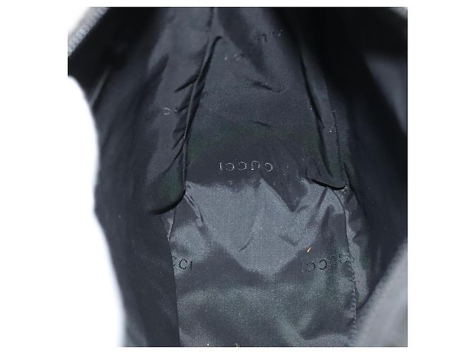 Borsa a mano GUCCI in nylon 2 vie nera argento 000 0509 Auth ep5500 Nero - vista 18