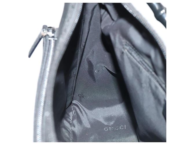 Borsa a mano GUCCI in nylon 2 vie nera argento 000 0509 Auth ep5500 Nero - vista 19