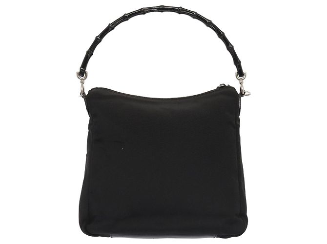 Borsa a mano GUCCI in nylon 2 vie nera argento 000 0509 Auth ep5500 Nero - vista 2