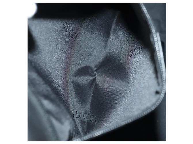 Borsa a mano GUCCI in nylon 2 vie nera argento 000 0509 Auth ep5500 Nero - vista 20
