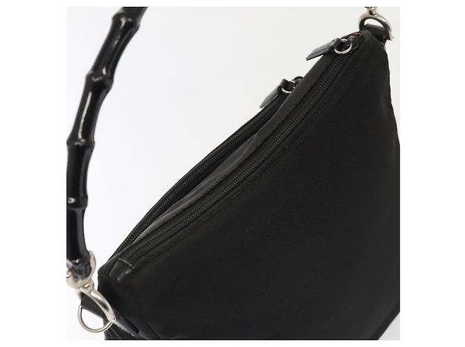 Borsa a mano GUCCI in nylon 2 vie nera argento 000 0509 Auth ep5500 Nero - vista 6