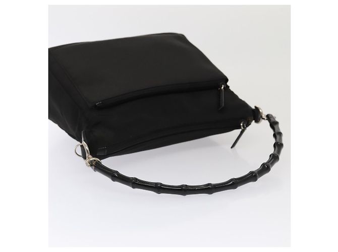 Borsa a mano GUCCI in nylon 2 vie nera argento 000 0509 Auth ep5500 Nero - vista 7