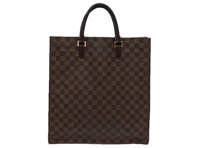 LOUIS VUITTON Borsa Sac Plat Damier Ebene N51140 Auth LV 88692 - vista 13