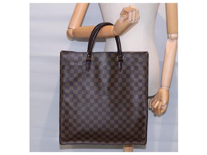 LOUIS VUITTON Borsa Sac Plat Damier Ebene N51140 Auth LV 88692 - vista 21
