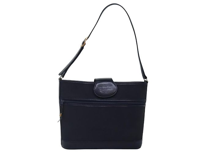 Autre Marque Borsa a Spalla Burberrys in Nylon Pelle Blu Navy Oro Auth hk1626 D'oro - vista 13