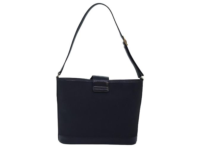 Autre Marque Borsa a Spalla Burberrys in Nylon Pelle Blu Navy Oro Auth hk1626 D'oro - vista 2