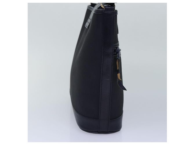 Autre Marque Borsa a Spalla Burberrys in Nylon Pelle Blu Navy Oro Auth hk1626 D'oro - vista 3