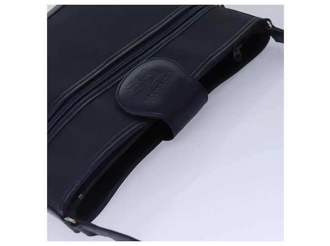 Autre Marque Borsa a Spalla Burberrys in Nylon Pelle Blu Navy Oro Auth hk1626 D'oro - vista 6
