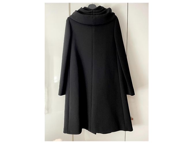 Abrigo Armani Collezioni de lana negra Talla 44 Negro - vista 5