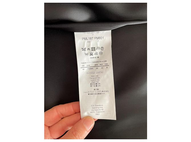 Abrigo Armani Collezioni de lana negra Talla 44 Negro - vista 7