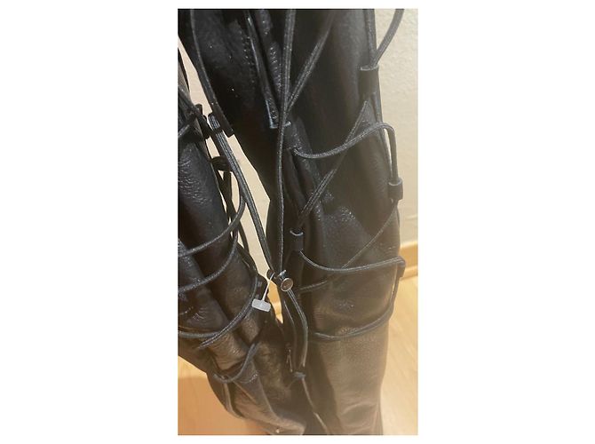 Autre Marque Arche Overknee-Stiefel aus Leder und Nubuk Schwarz - Ansicht 4