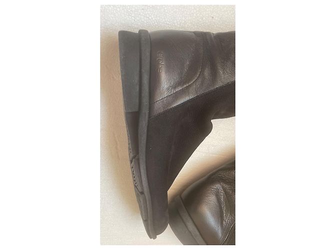 Autre Marque Arche Overknee-Stiefel aus Leder und Nubuk Schwarz - Ansicht 6