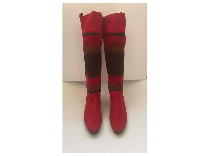 Autre Marque Arche boots nubuck and wool red multi color Multiple colors - view 2