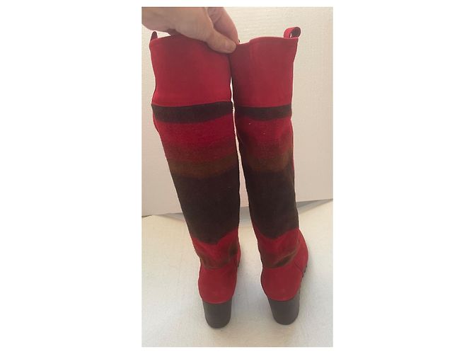 Autre Marque Arche boots nubuck and wool red multi color Multiple colors - view 3