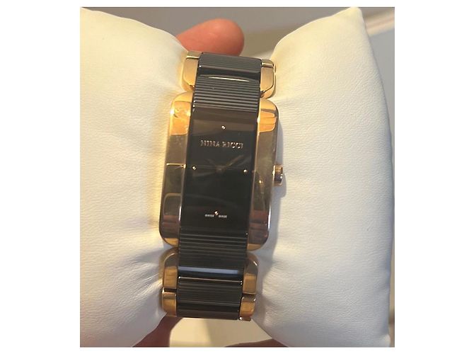 Orologio Nina Ricci Cronografo Nero e Oro Rosa - vista 3