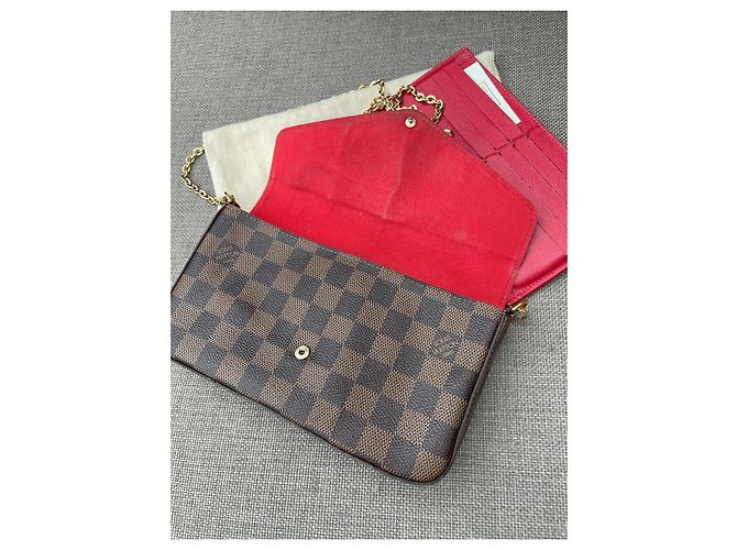 Louis Vuitton Felicie Damier Ebene Borsa marrone - vista 11