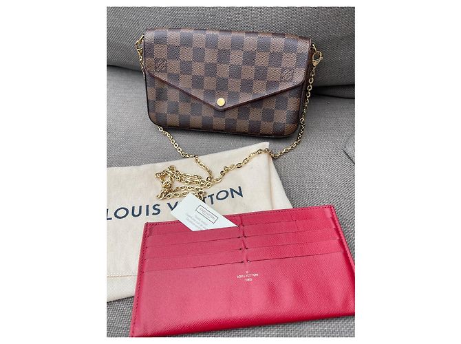 Louis Vuitton Felicie Damier Ebene Borsa marrone - vista 2