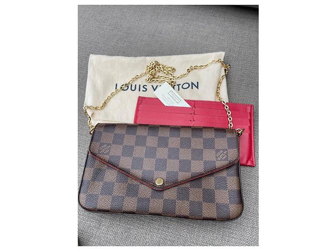 Louis Vuitton Felicie Damier Ebene Borsa marrone - vista 3