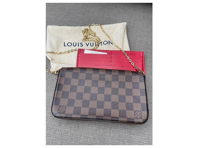 Louis Vuitton Felicie Damier Ebene Borsa marrone - vista 4