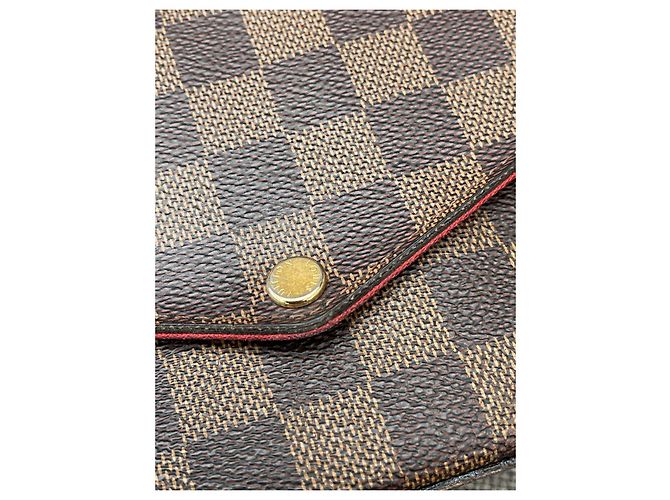 Louis Vuitton Felicie Damier Ebene Borsa marrone - vista 8