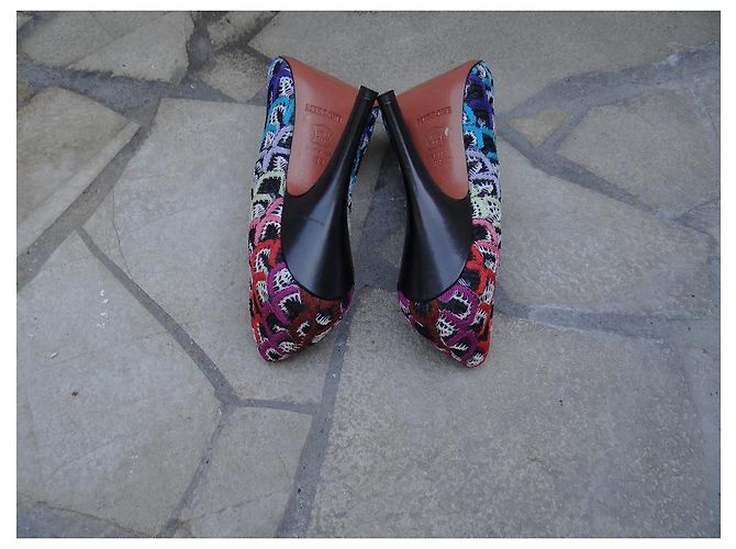 Décolleté Missoni in pelle e tessuto Taglia 39 Multicolore - vista 5