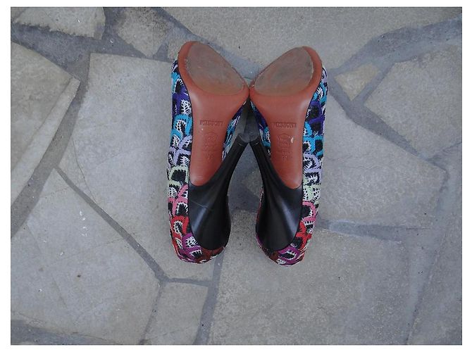 Décolleté Missoni in pelle e tessuto Taglia 39 Multicolore - vista 6