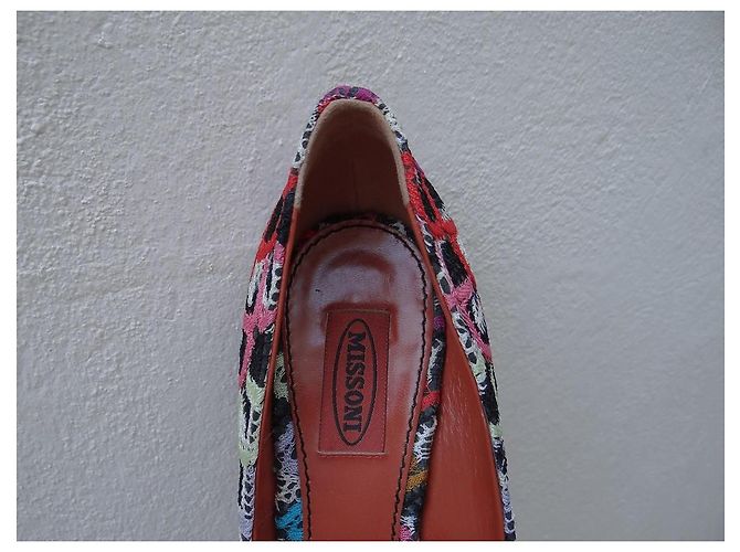 Décolleté Missoni in pelle e tessuto Taglia 39 Multicolore - vista 7