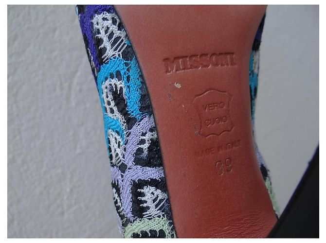 Décolleté Missoni in pelle e tessuto Taglia 39 Multicolore - vista 8