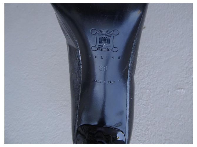 Céline Pumps aus grauem Lackleder Gr. 38 FR - Ansicht 6