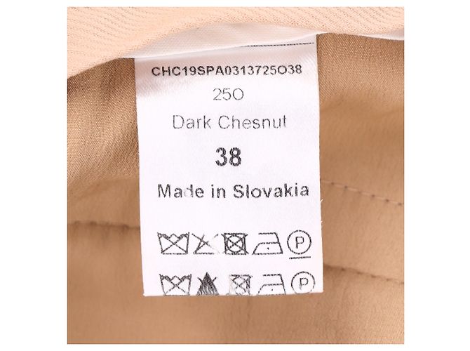 Pantalones rectos de cintura media Chloé en lana marrón - vista 5