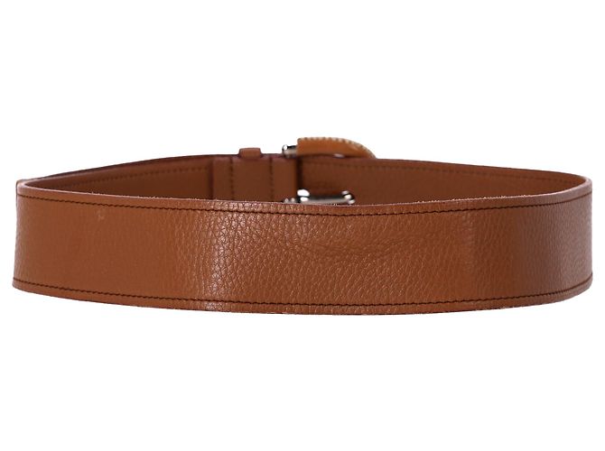 Prada Grained Belt in Brown Leather - view 3