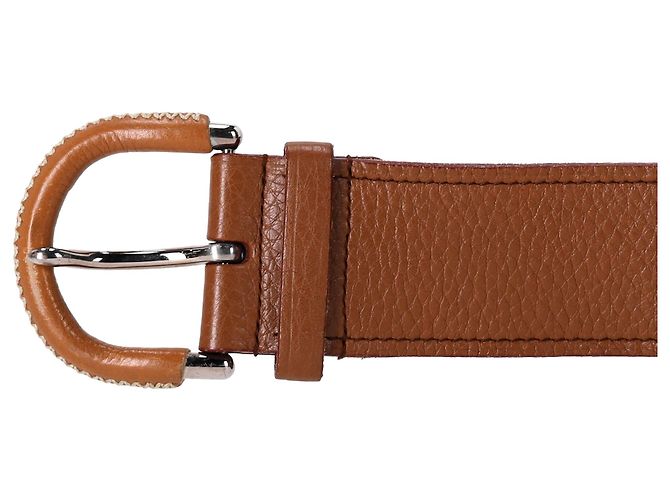 Prada Grained Belt in Brown Leather - view 4