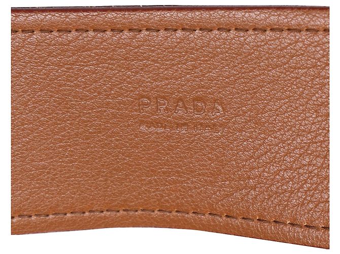 Prada Grained Belt in Brown Leather - view 6