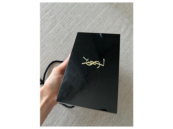 Clutch Opium Yves Saint Laurent in vernice nera e seta Nero - vista 13