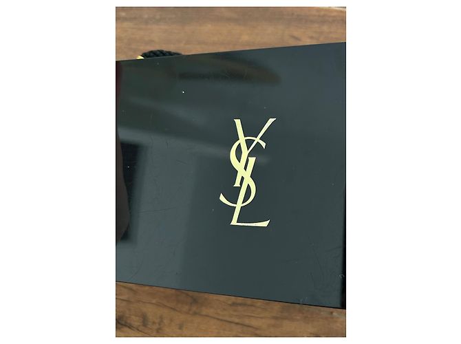 Clutch Opium Yves Saint Laurent in vernice nera e seta Nero - vista 8