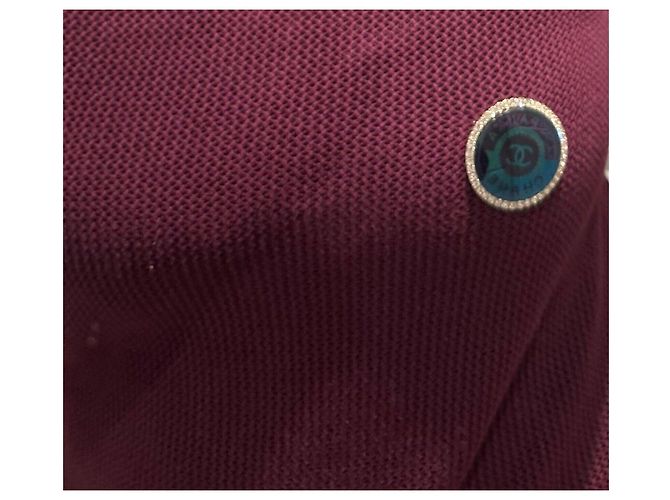 Spilla Chanel La Pausa in resina blu e oro Gold hardware - vista 10