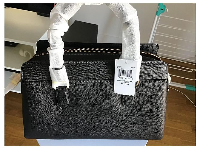 Borsa a mano Coach Darcy Carryall in pelle nera Nero - vista 2