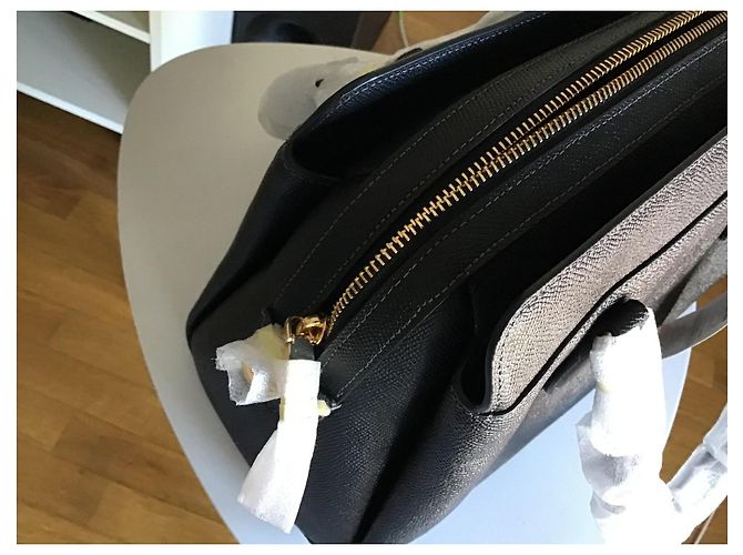Borsa a mano Coach Darcy Carryall in pelle nera Nero - vista 4