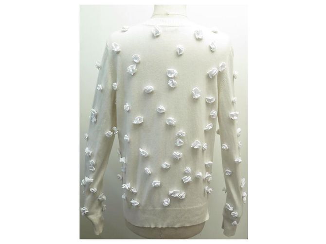 PULL CHANEL CAMELIAS P58855K07731 38 M AUS CASHMERE ECRU SWEATER Roh - Ansicht 3
