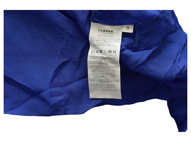 Parosh P.A.R.O.S.H. Blusa blu con paillettes e cappuccio - vista 7