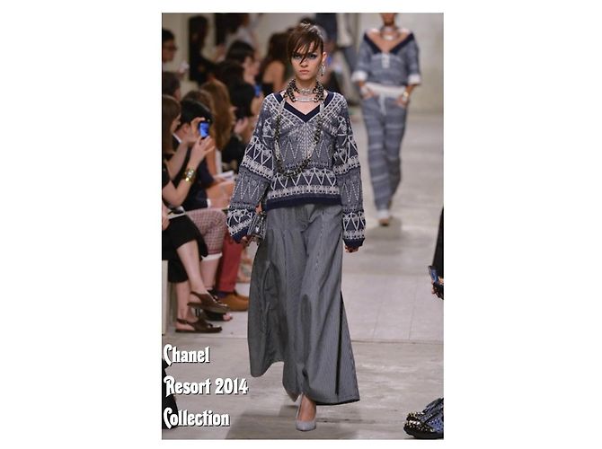 14C Cashmere-Pullover Chanel & Lagerfeld Resort 2014 40it Singapur Laufsteg Mehrfarben - Ansicht 2
